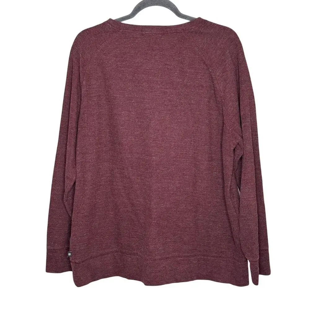 Banana Republic Maroon Red Crew Neck Pullover Sweater Long Sleeve Winter XL